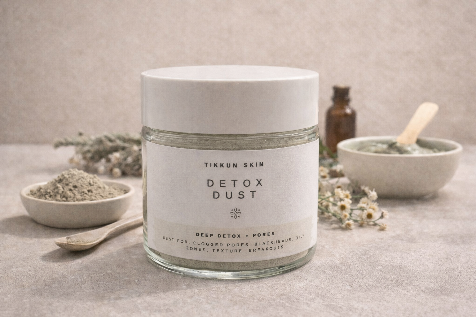 Detox Dust — Herbal Clay Mask for Pores + Oily Skin + Detox