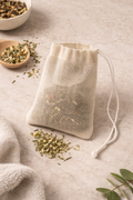 Reusable Cotton Tea Bag — Loose Leaf Tea Infuser Bag (Drawstring)