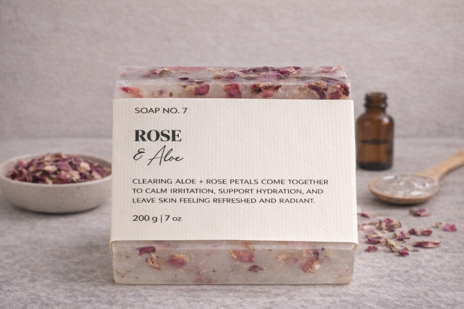 Rose + Aloe — Aloe Soap for Soothing Hydration + Radiant Skin
